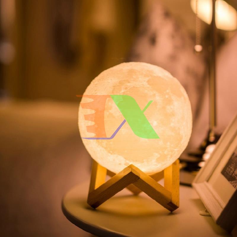 Đèn ngủ mặt trăng ML3D-2016, Đèn mặt trăng 16 màu 20cm, Điều khiển từ xa, Đèn trang trí Moon Light 3D