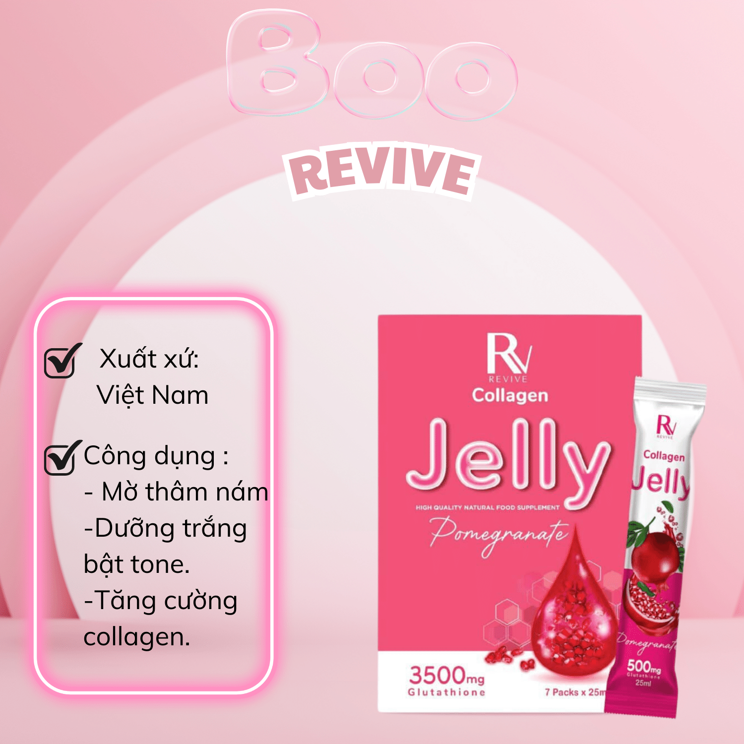 Thạch collagen trắng da jelly thụy sỹ - lẻ 1 gói