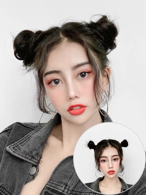 Tóc giả búi nữ đẹp😍FREESHIP😍 búi cột thẳng tóc giả, giá 1 cái