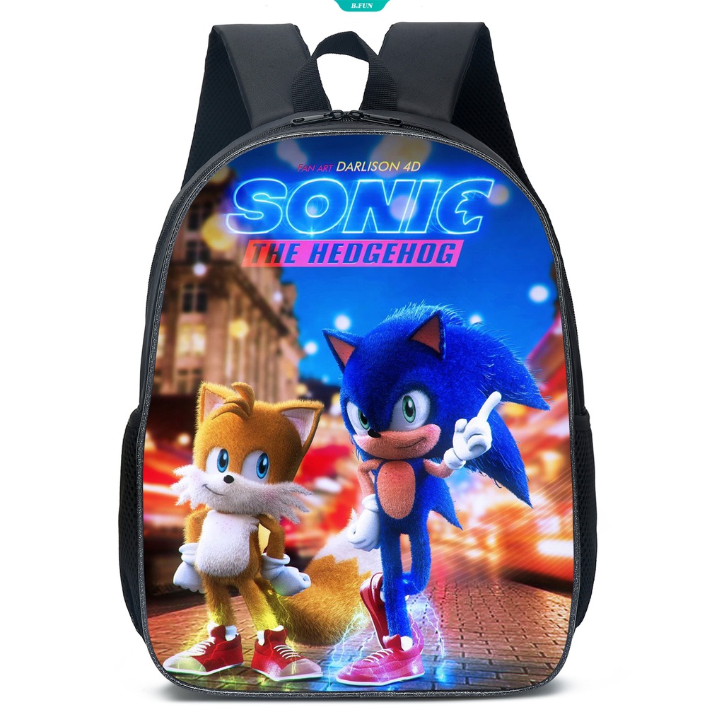 Ba Lô Đi Học Hình Nhím Sonic 3D Dễ Thương Cho Bé