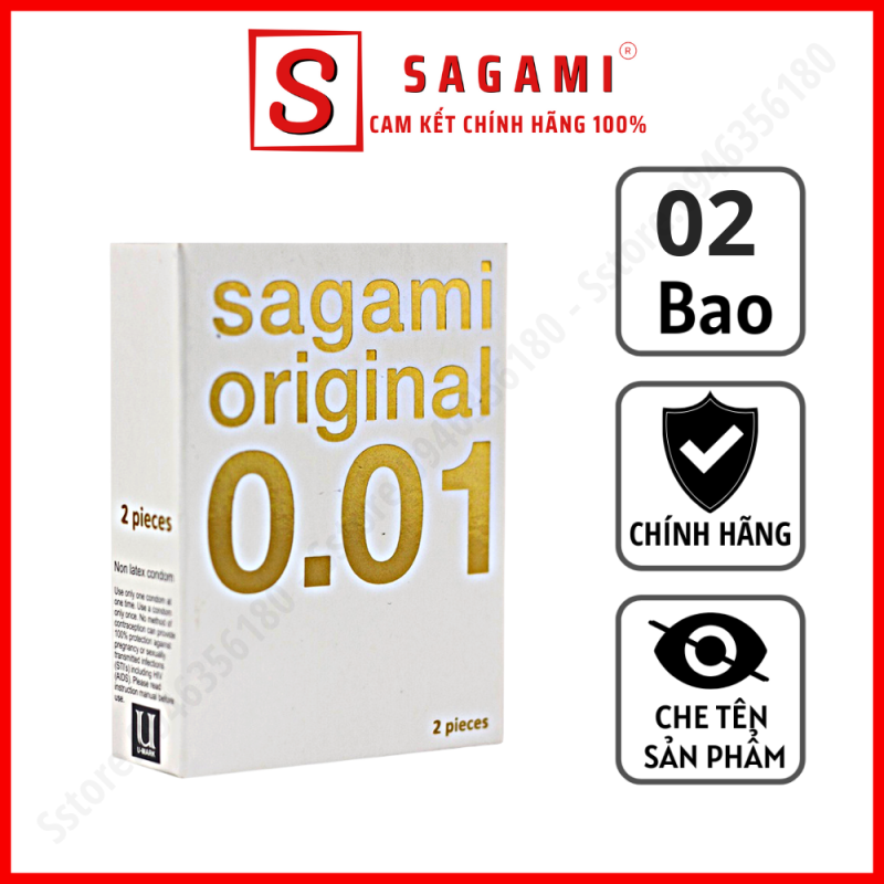 Bao Cao Su Sagami Original 001 – BCS Mỏng Nhất Thế Giới, Siêu Dai, Độ Bền Cao – Hộp 2 Chiếc cao cấp