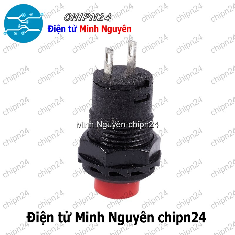 [2 cái] Nút nhấn Tự giữ DS-425 Đỏ (Nút nhấn Tự giữ Phi 12 Đỏ) - HH001547