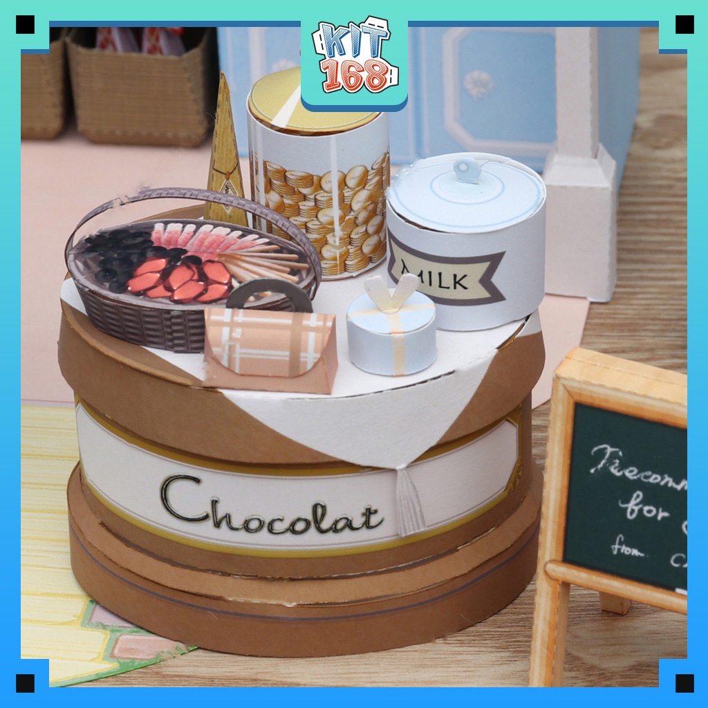 Mô hình giấy kiến trúc Cửa hàng chocolate