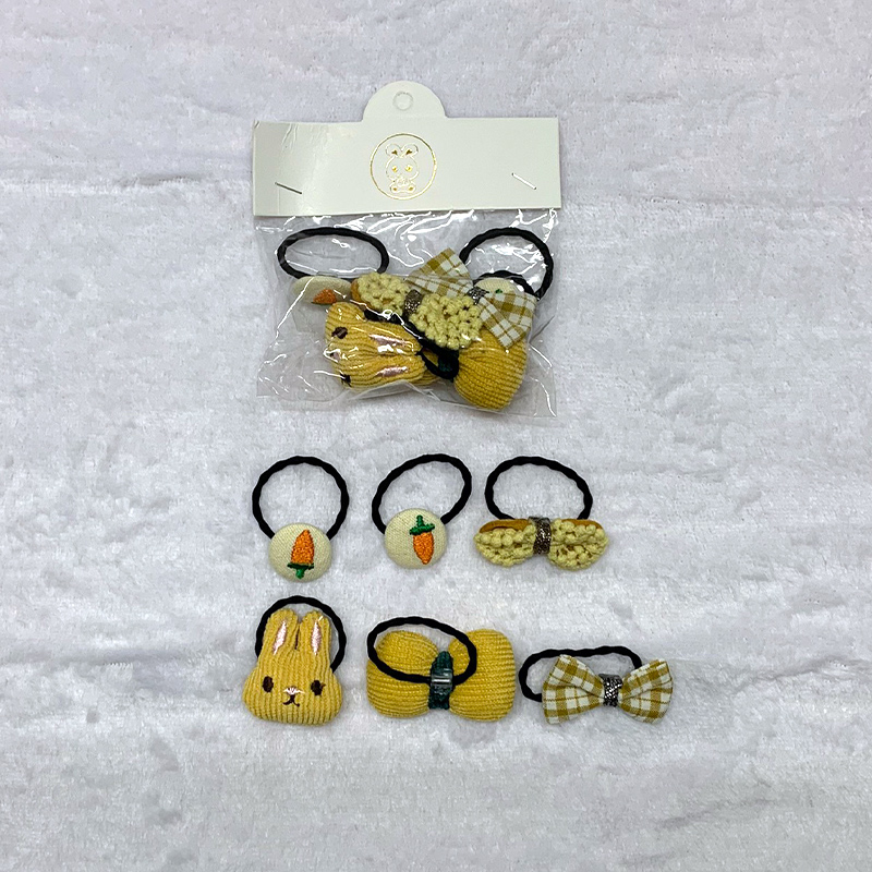 Túi 6 dây cột tóc cho bé gái nhiều hình 3D dễ thương