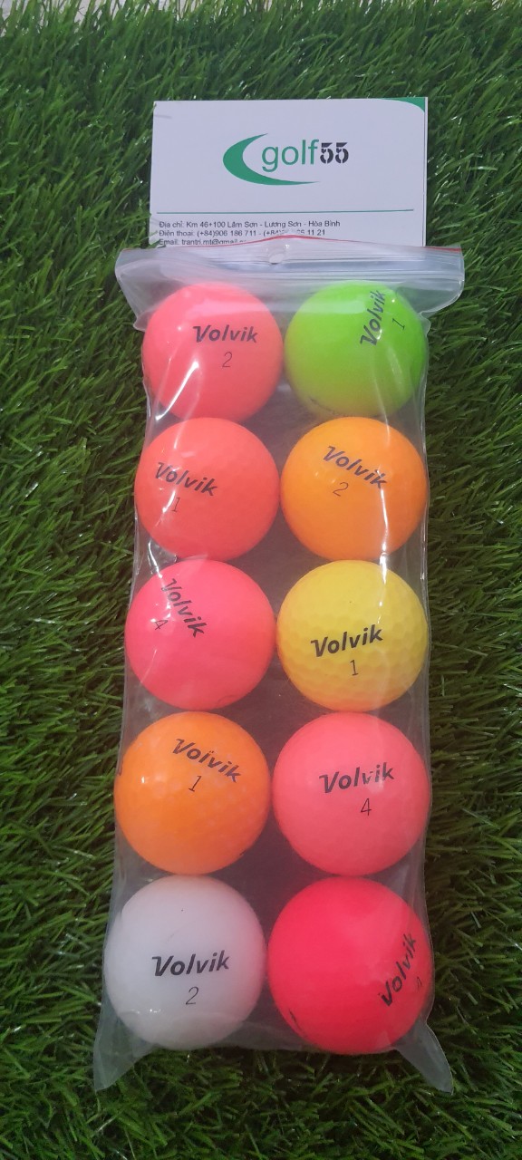 10 quả bóng golf volvik màu độ mới 90 đến 95%