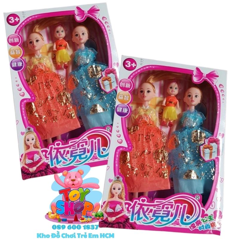 (Sỉ) Set Đồ Chơi 3 Búp Bê Barbie – Đồ Chơi Cho Bé (165)