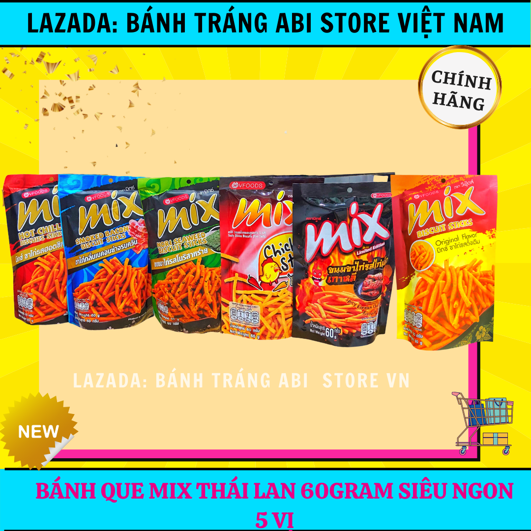 BÁNH SNACK QUE CỌNG NHẬP KHẨU THÁI LAN MIX 60G