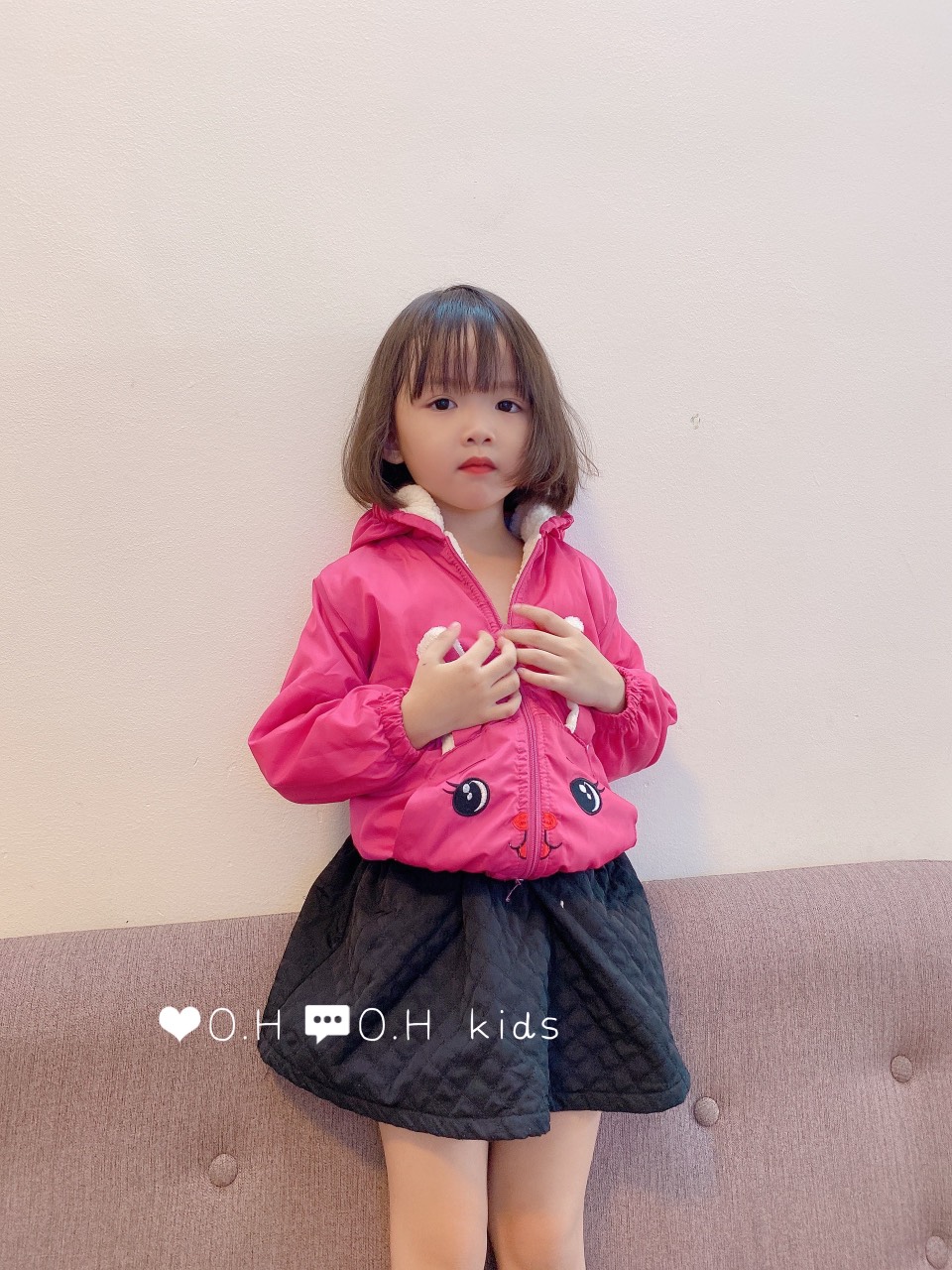 Áo gió THỎ lót lông cho bé