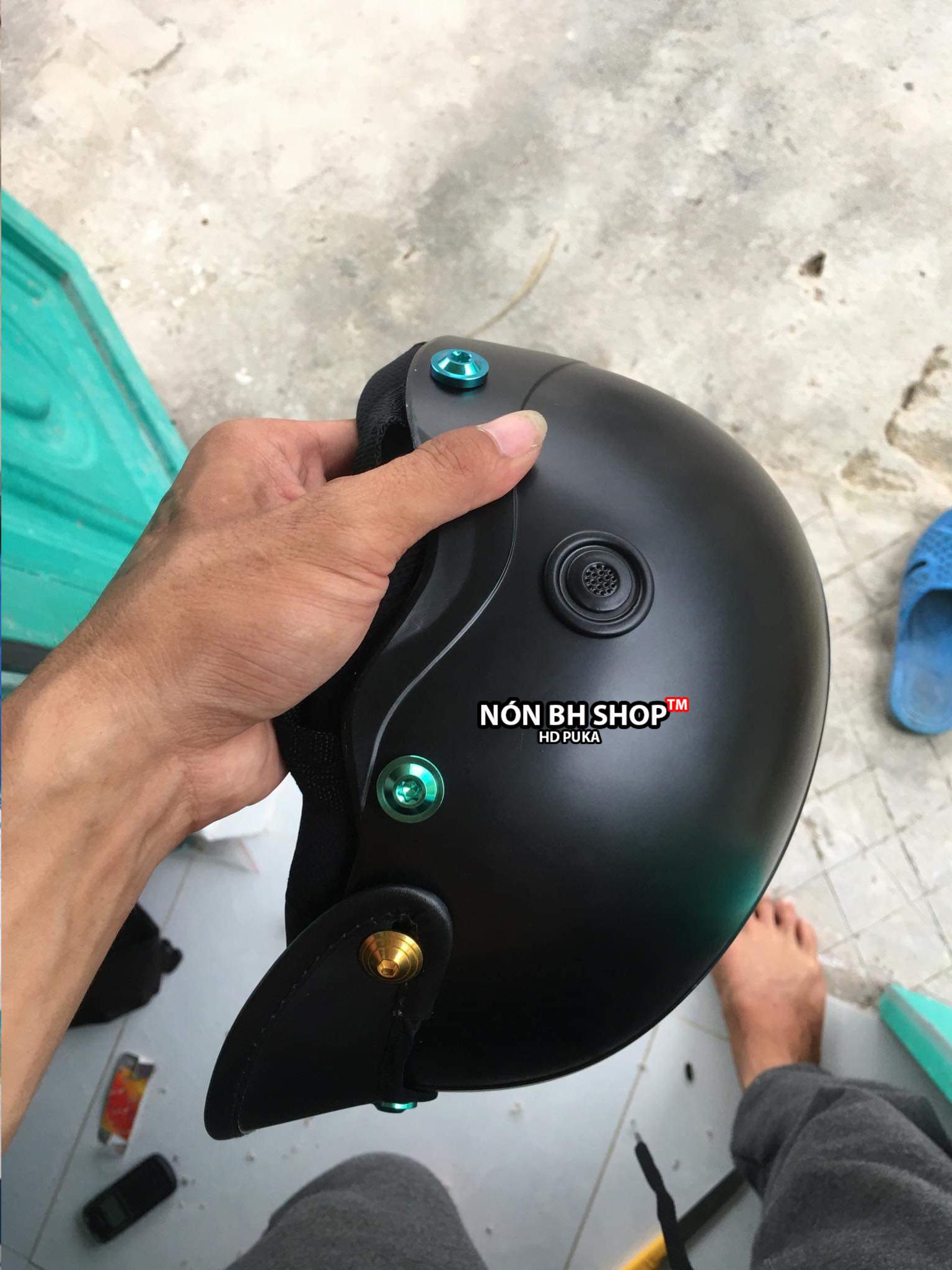 Nón Sơn gắn full ốc titan gr5 ( sl 1 nón + ốc titan gr5 )