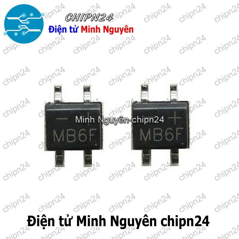 [10 con] (K460) Cầu Diode Dán MB6F SOP-4 0.8A 600V (SMD) - HH004729