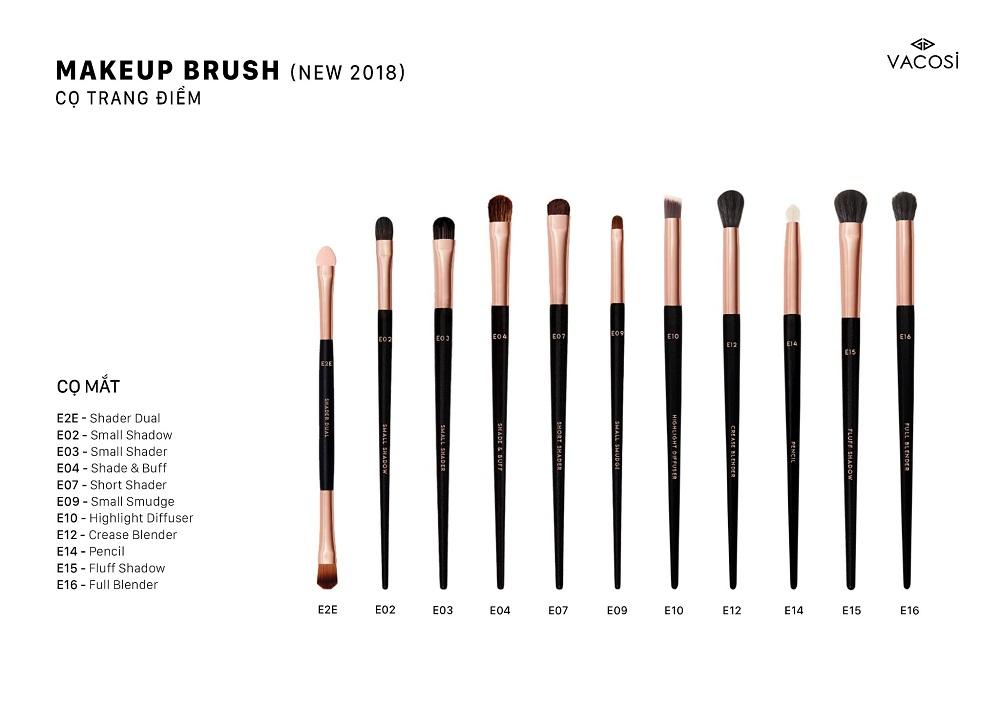 [HCM]Cọ tán phấn mắt Vacosi collection Pro-makeup E-03 Shader