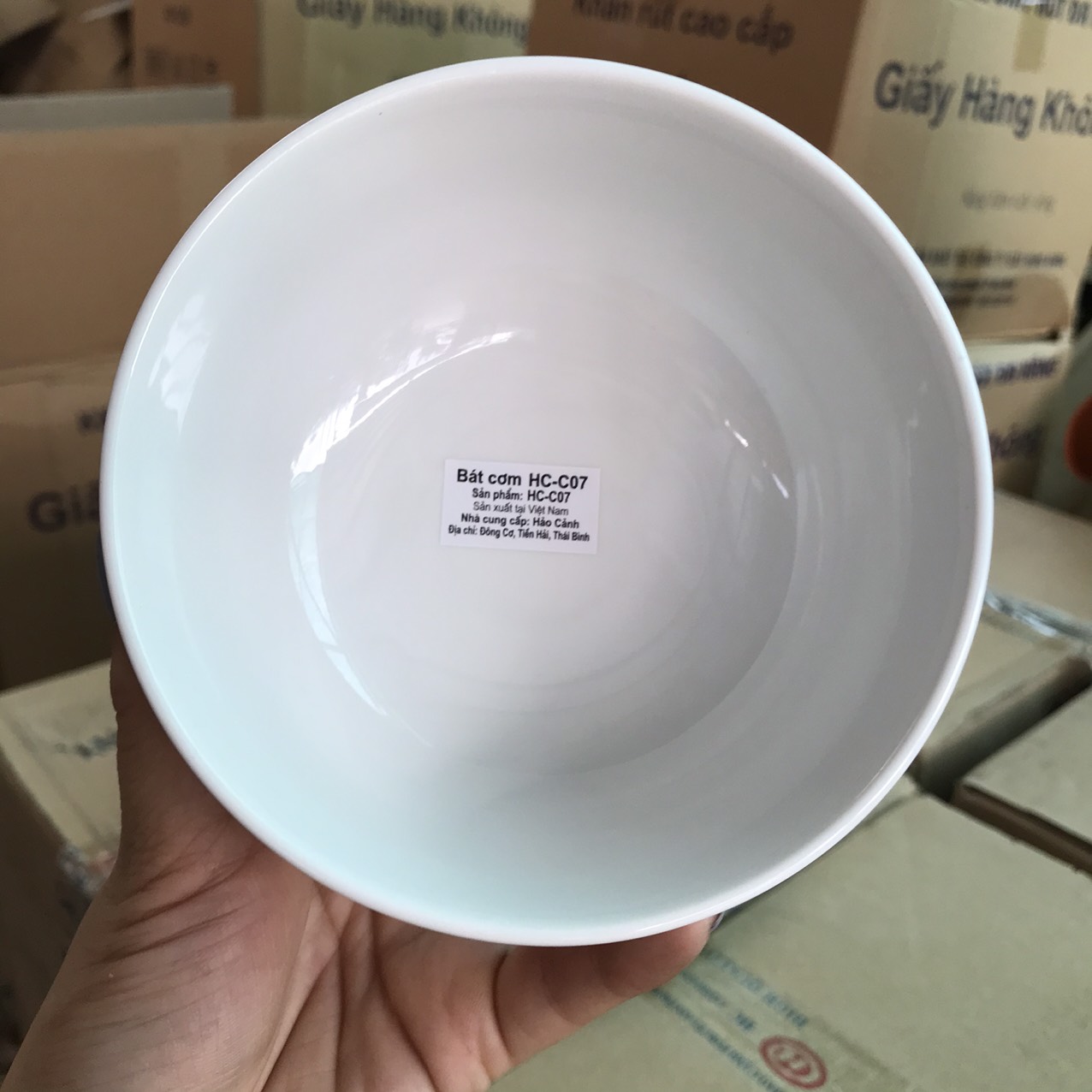 Combo 10 chén sứ trắng