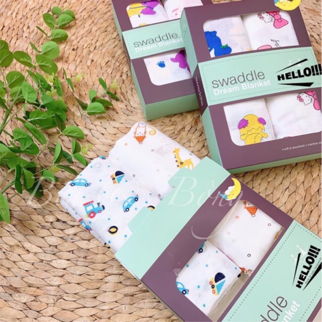 Hộp 2 khăn tắm đa năng 100% sợi tre