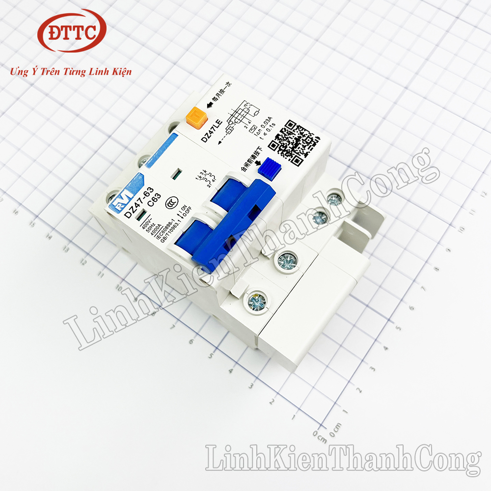 Aptomat Chống Giật DZ47-63 16A, C32 32A, C63 63A 1 Pha, 2 Pha, 3 Pha