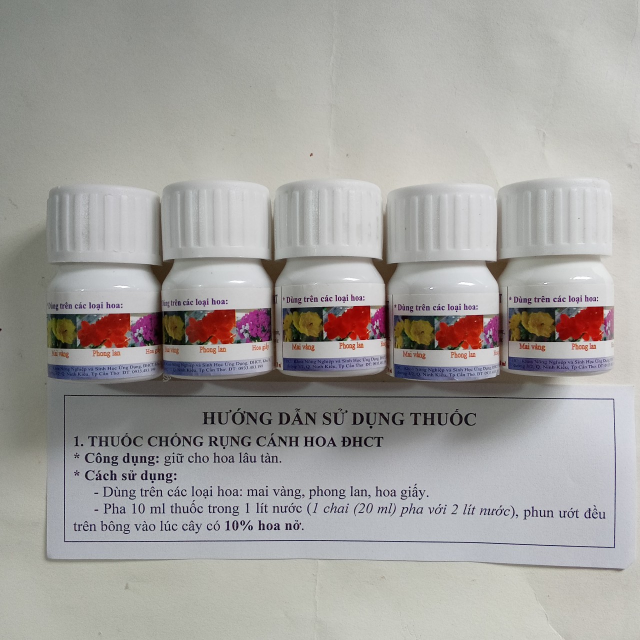 Chất chống rụng cánh hoa ĐHCT set 5 chai