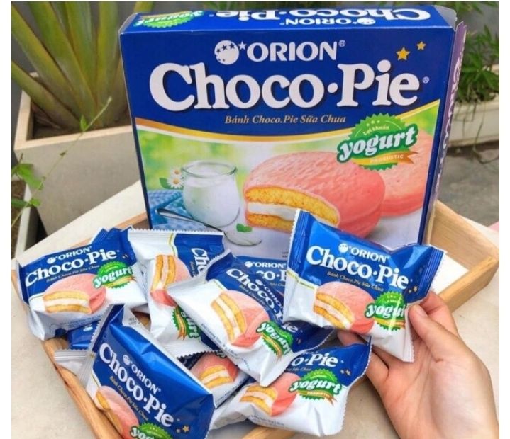 [HCM] BÁNH CHOCO PIE KEM CHUỐI ORION 444G HÀN QUỐC  [HỘP 12 CÁI]