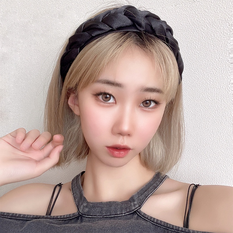 Băng Đô / Bờm Tóc Cài Tóc Thắt Bím Vải Lụa Phong Cách Hàn Quốc