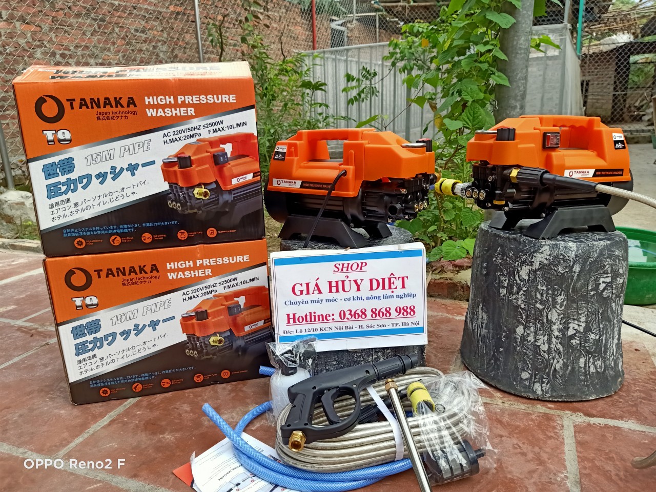 máy rửa xe tanaka 2500w có chỉnh áp
