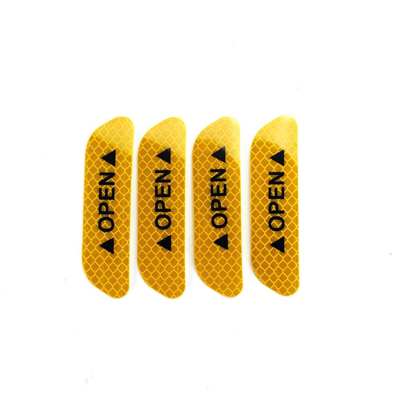 Bộ decal 4 miếng open dán cánh cửa xe cảnh báo va chạm - miếng dán phản quang ở cánh cửa ô tô