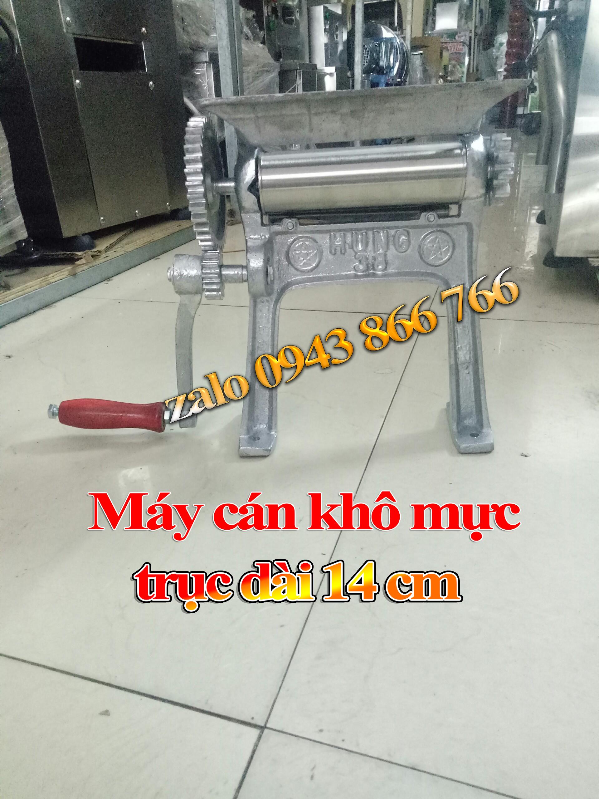 [HCM]Máy cán khô mực trục inox dài 140mm