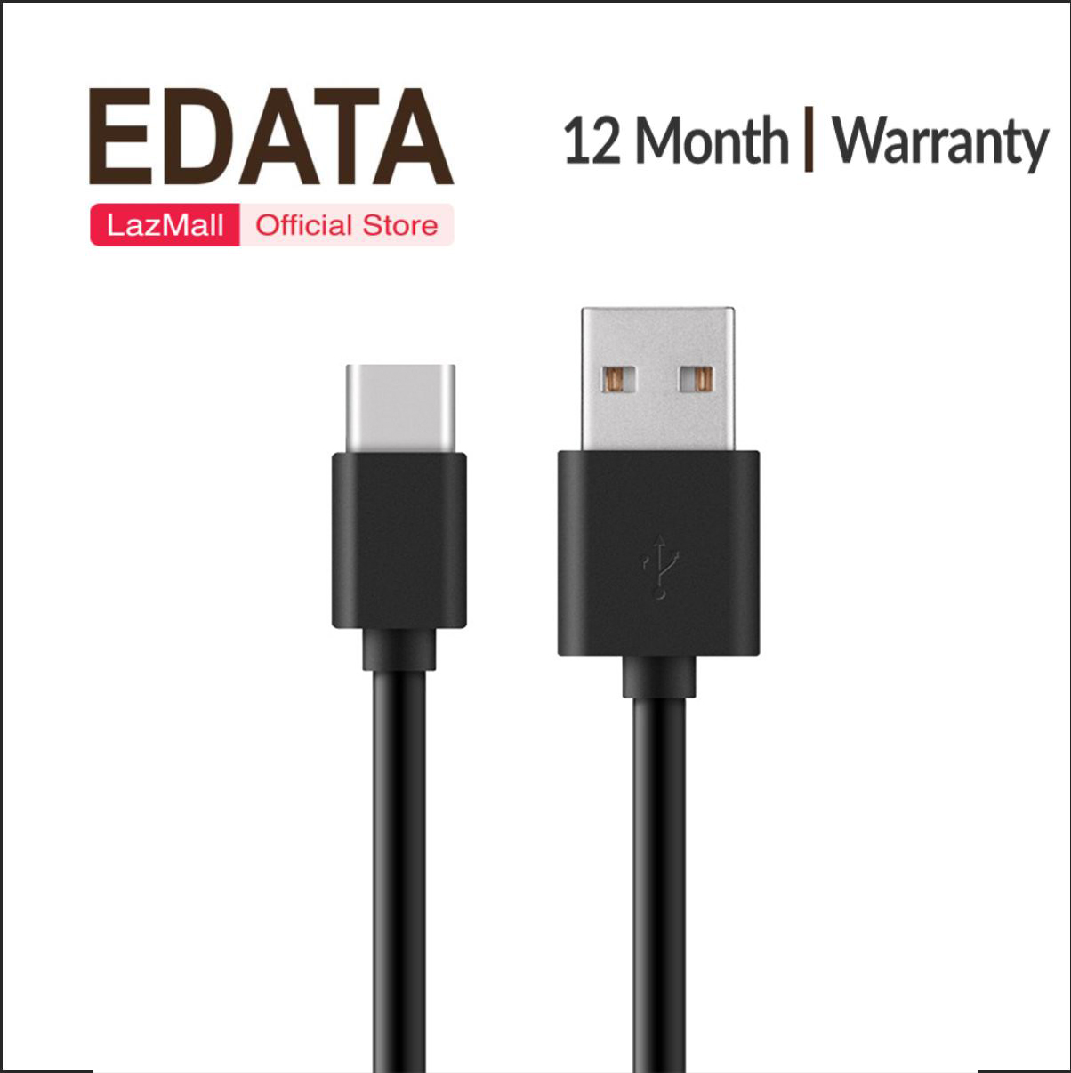 Cáp Type-C 20cm eData sạc và truyền dữ liệu cho Samsung S8 S9 S10 Note 10