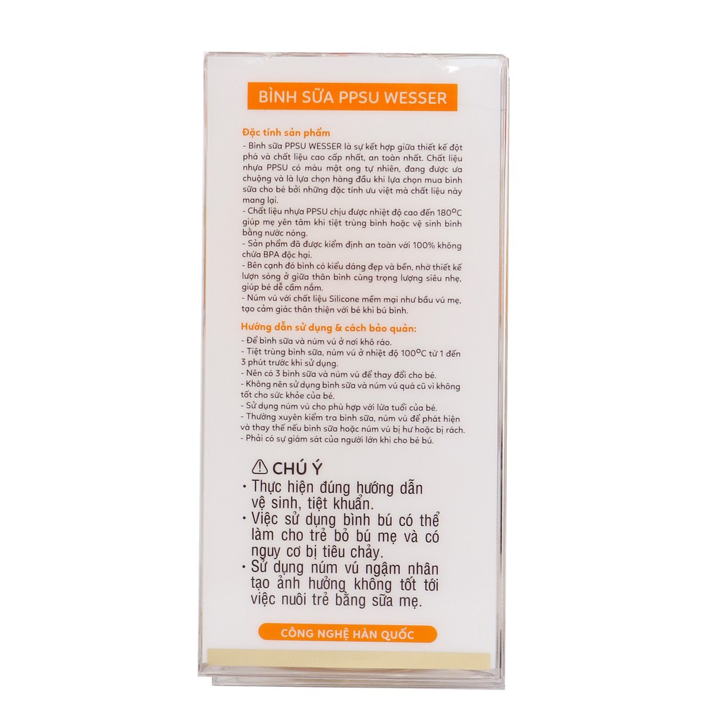 [HCM]Bình Sữa Wesser PPSU 140ml