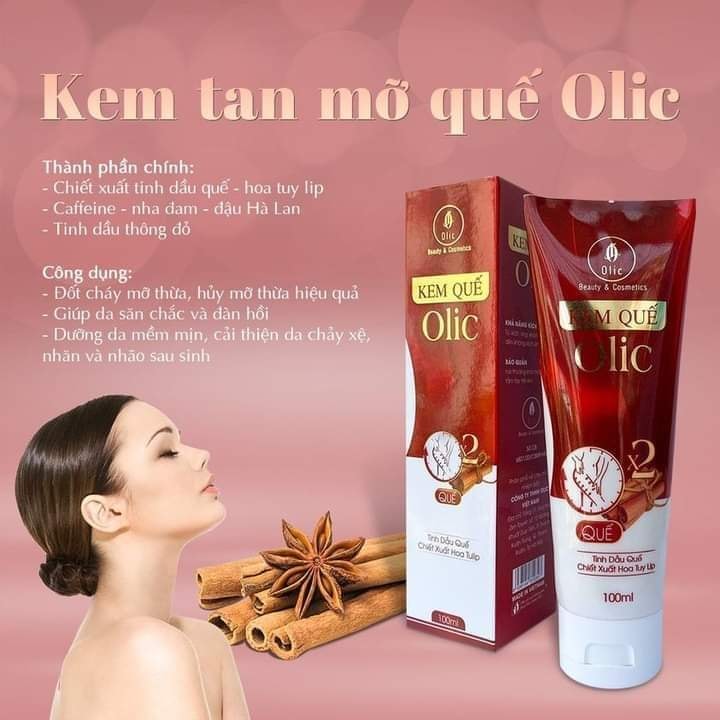 Kem tan mỡ Olic (gel kem quế olic) chính hãng