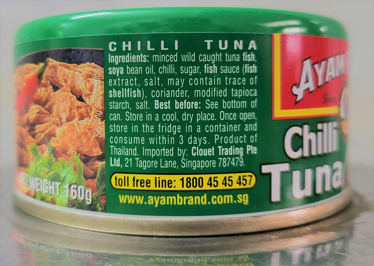 [Hộp X.LÁ 160g - CHILLI] CÁ NGỪ NGÂM ỚT [Thailand] AYAM BRAND Chilli Tuna (halal)