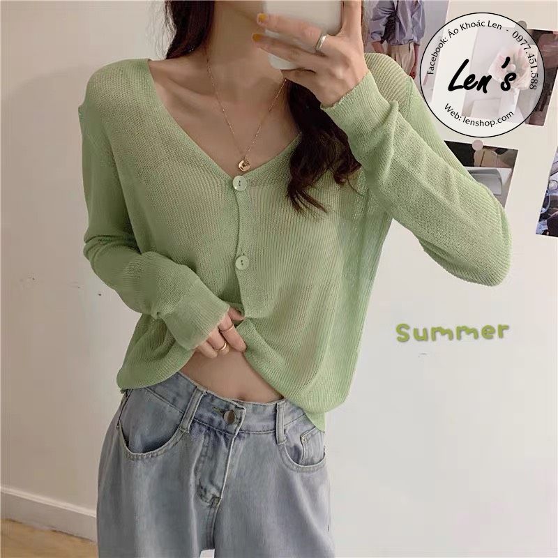 ÁO KHOÁC CARDIGAN MỎNG GÀI NÚT TO