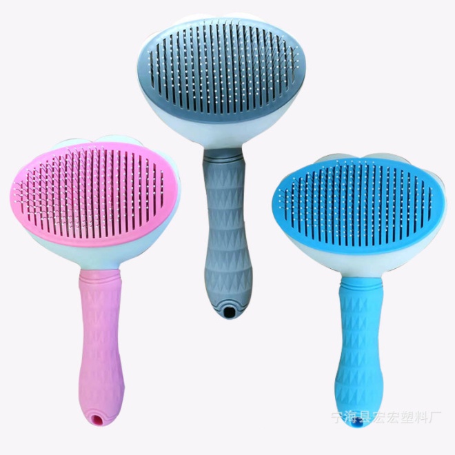 Lược chải đẩy lông chó mèo - Lược chải lông chó mèo có nút bấm - Zippopet