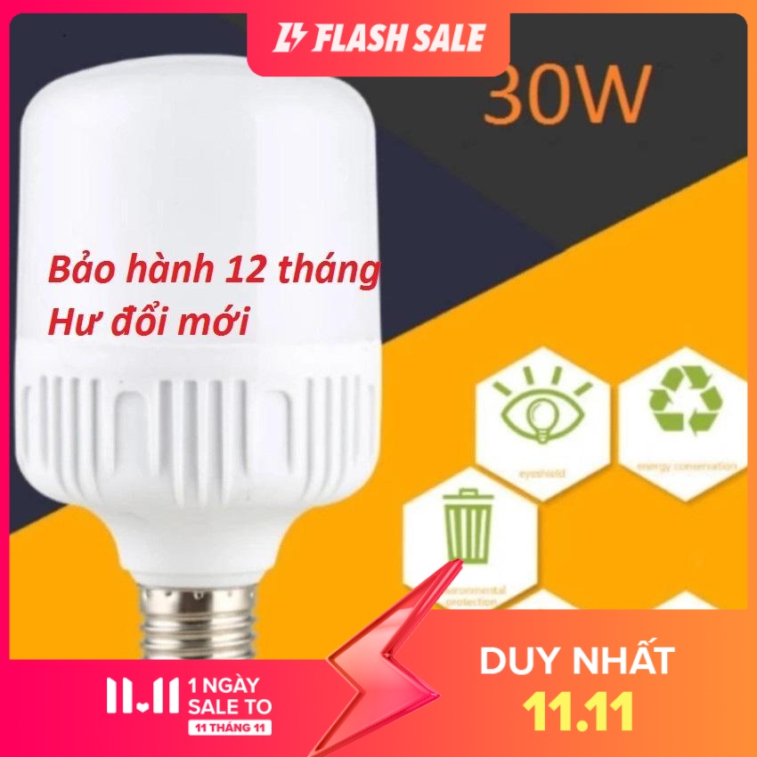 Bộ 3 Bóng đèn Led trụ 30W Siêu sáng tiết kiệm điện