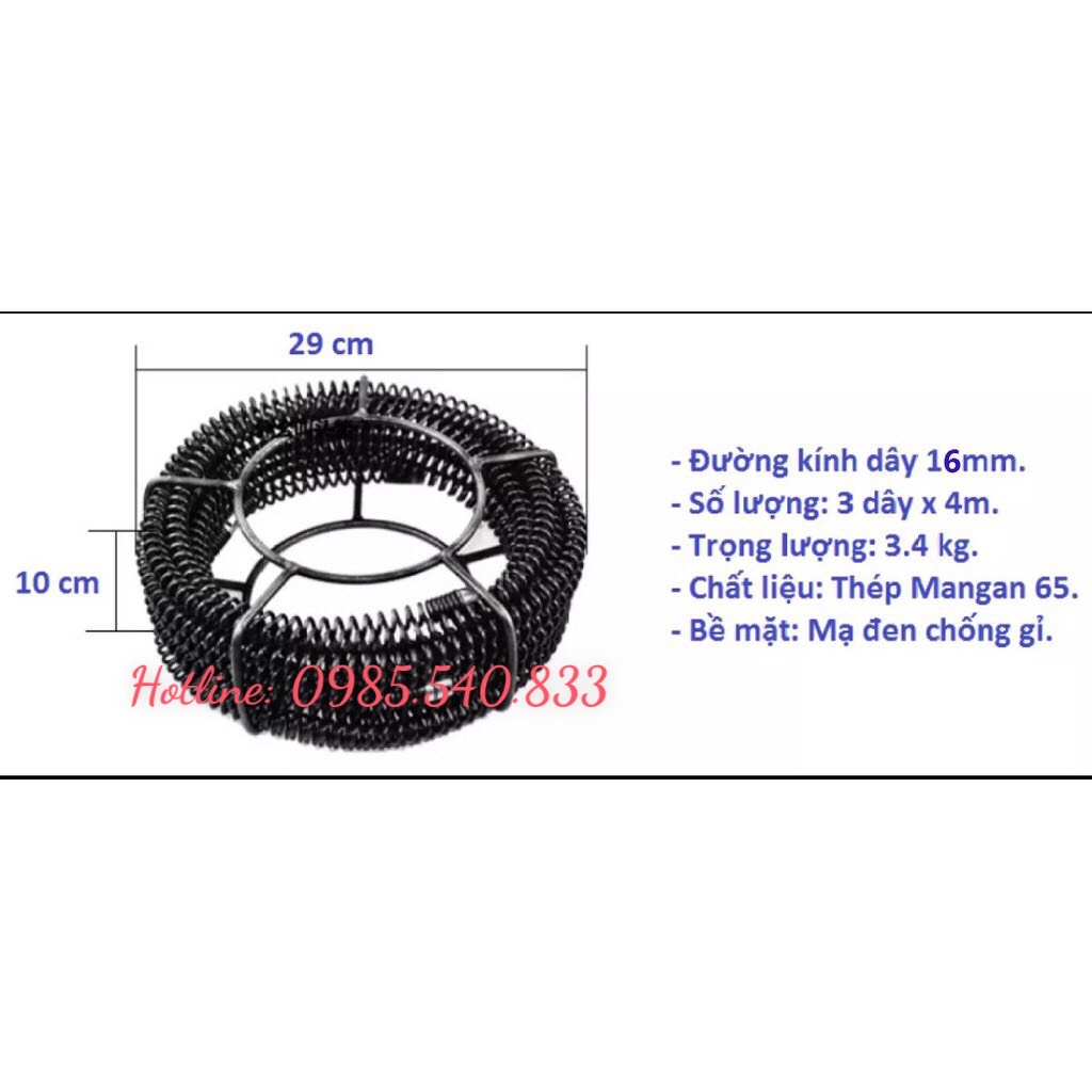 Dây thông tắc cống dài 12M ( phi 16 )