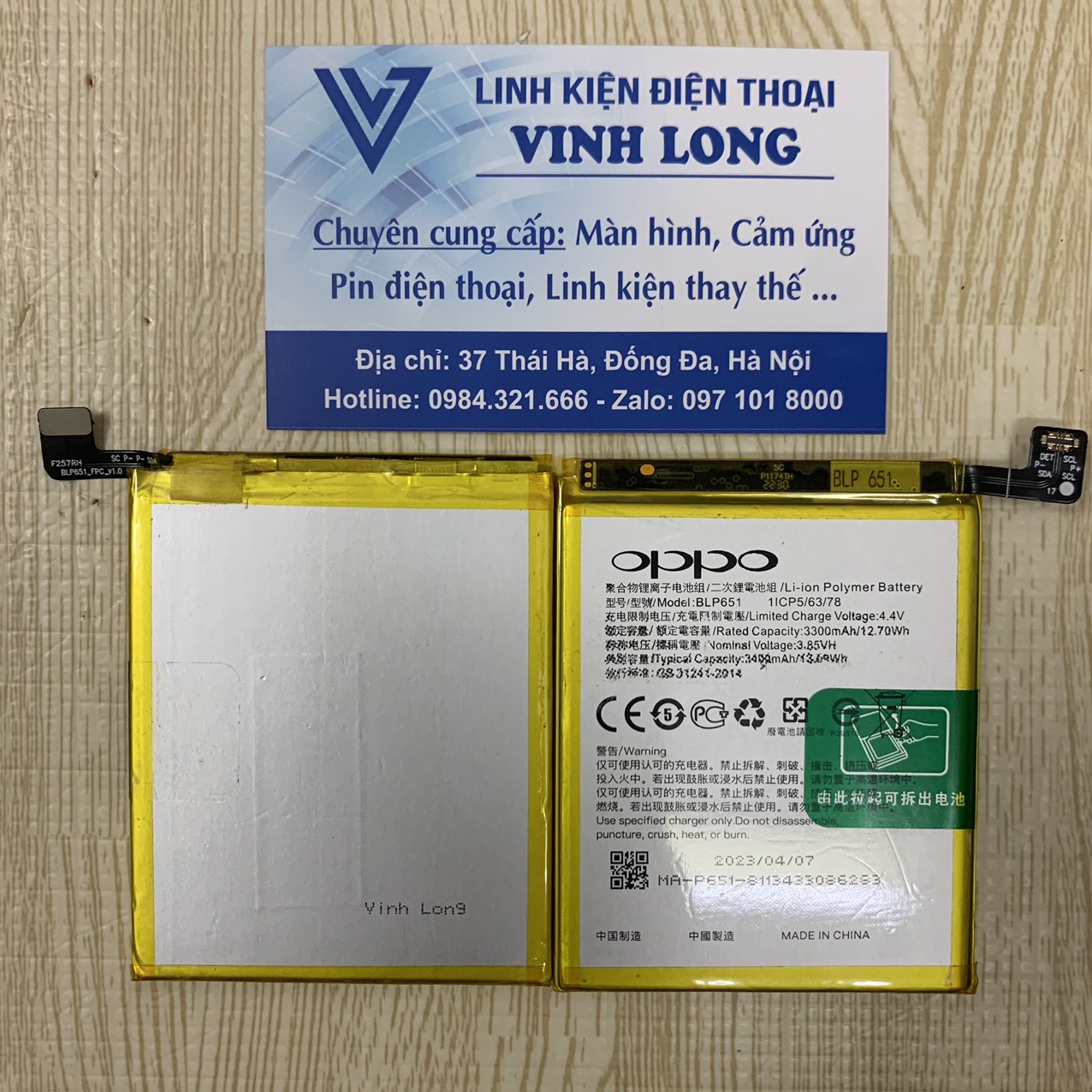 Pin Oppo R15 (Blp651) 3400Mah