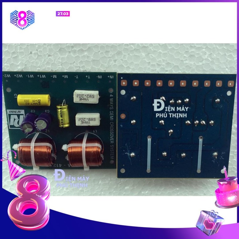 2 Mạch phân tần 4 loa - lọc loa 4 đường tiếng CAO CẤP P-AUDIO NHẬP KHẨU THÁI LAN 412