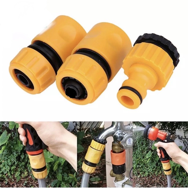 [Chính hãng] BỘ 1 đầu nối gắn vòi nước kèm 2 đầu nối ống nước 1/2 3/4 chất lượng cao