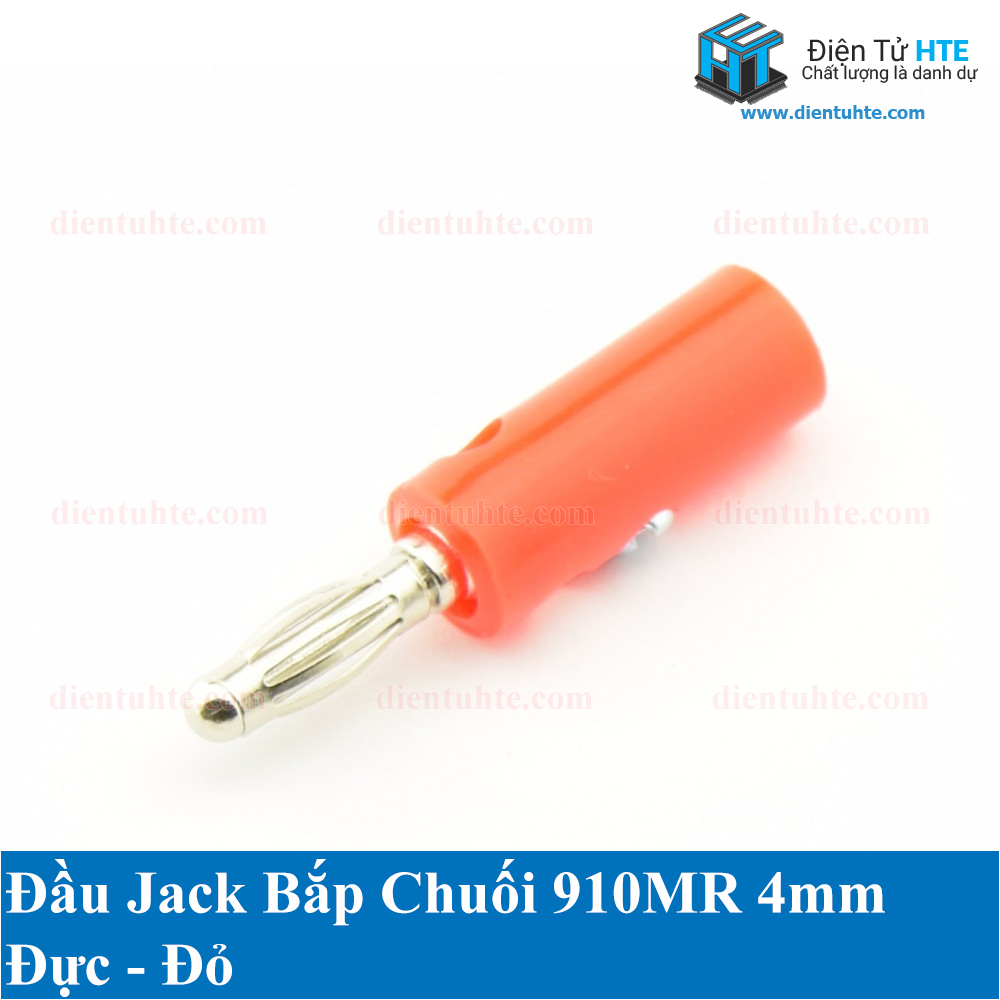 Bộ 3 cặp Đầu Jack bắp chuối banana 910MR đực đen-đỏ