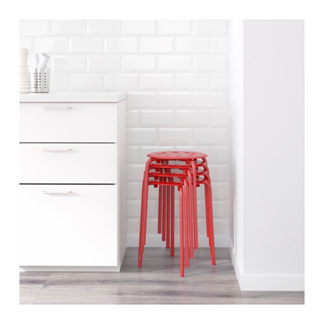 Ghế đôn / Stool, red