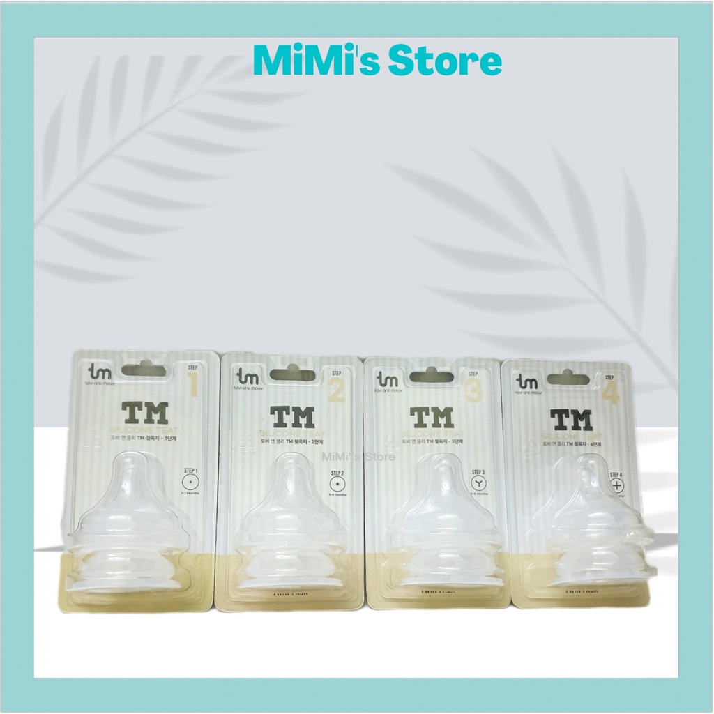 Núm ty bình thỏ Tovi and Molly/ Dot to dot Hàn Quốc (2 Van thoát khí chống bẹp núm)