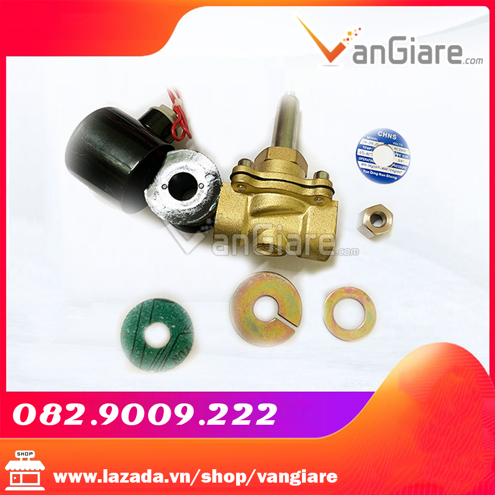 Van điện từ thường mở 27mm điện 12v, 24v, 220v (coil đồng)