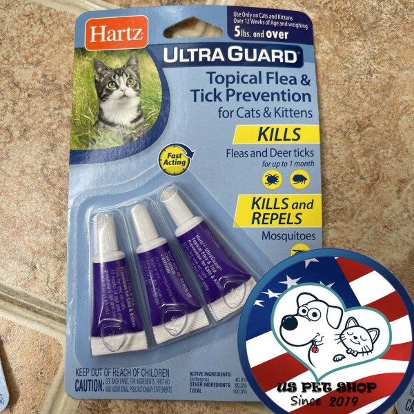 1 Tuýp nhỏ gáy tri ve bọ chét Hartz UltraGuard cho mèo (Hàng USA)