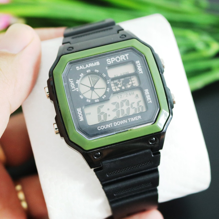 Đồng hồ nam điện tử SPORT SN5599 - đầu đủ chức năng xem giờ - báo thức - bấm giờ thể thao dây silicon cao cấp