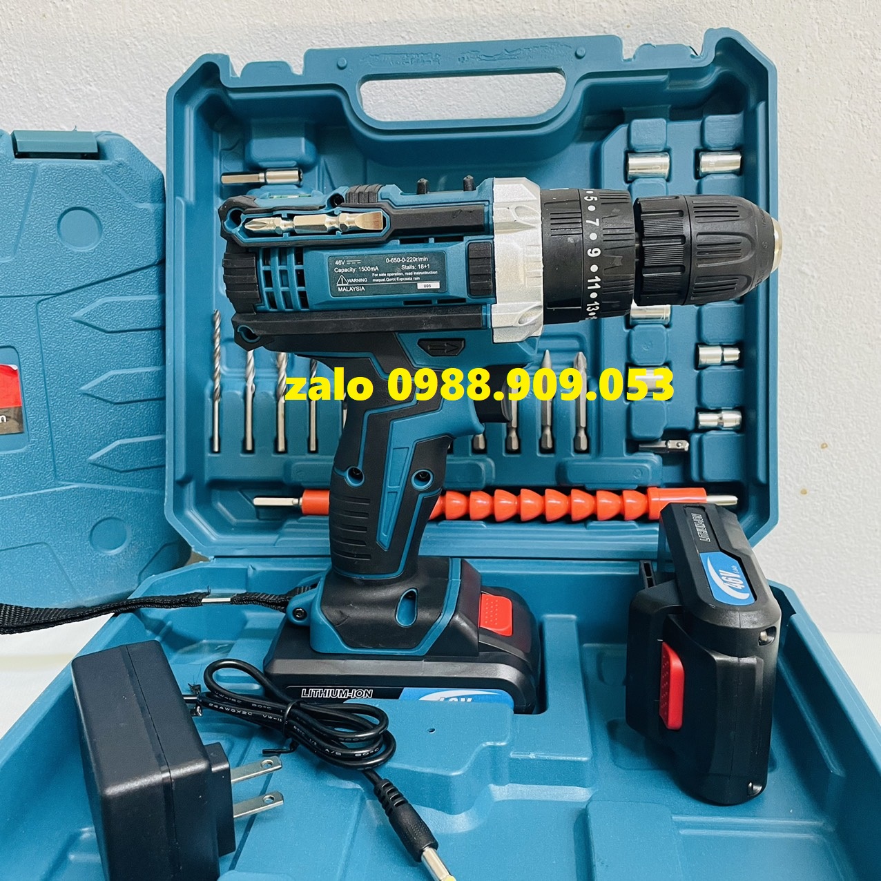 Máy khoan pin có BÚA makita 36v. (kèm 2pin và nhiều phụ kiện)