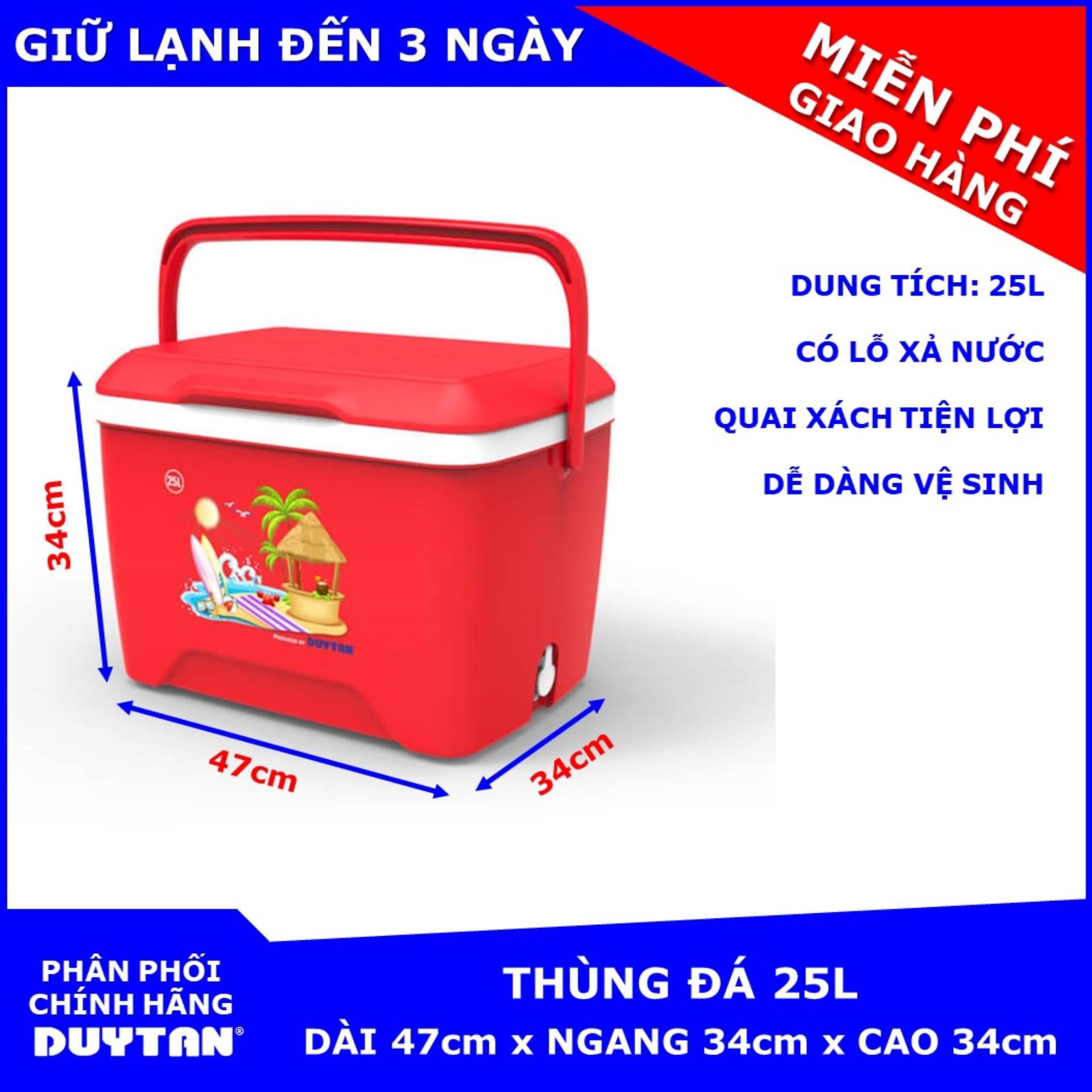 Thùng đá cao cấp Duy Tân 25 Lít (Đỏ)