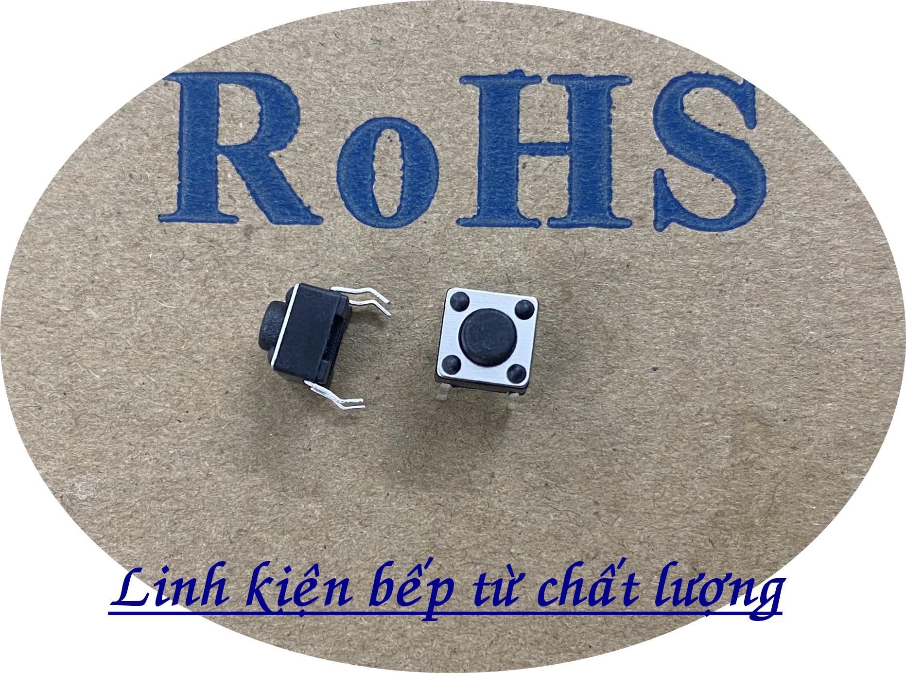 (20 cái) Nút vuông 4 chân 6x6x5 Mới !