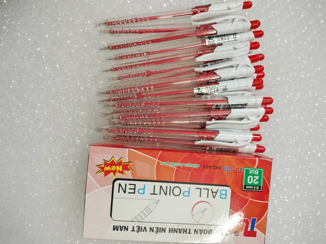 Combo 5 cây bút bi ĐỎ  đầu bi 0.5mm