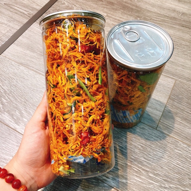 LON PET- 300gr khô gà lá chanh