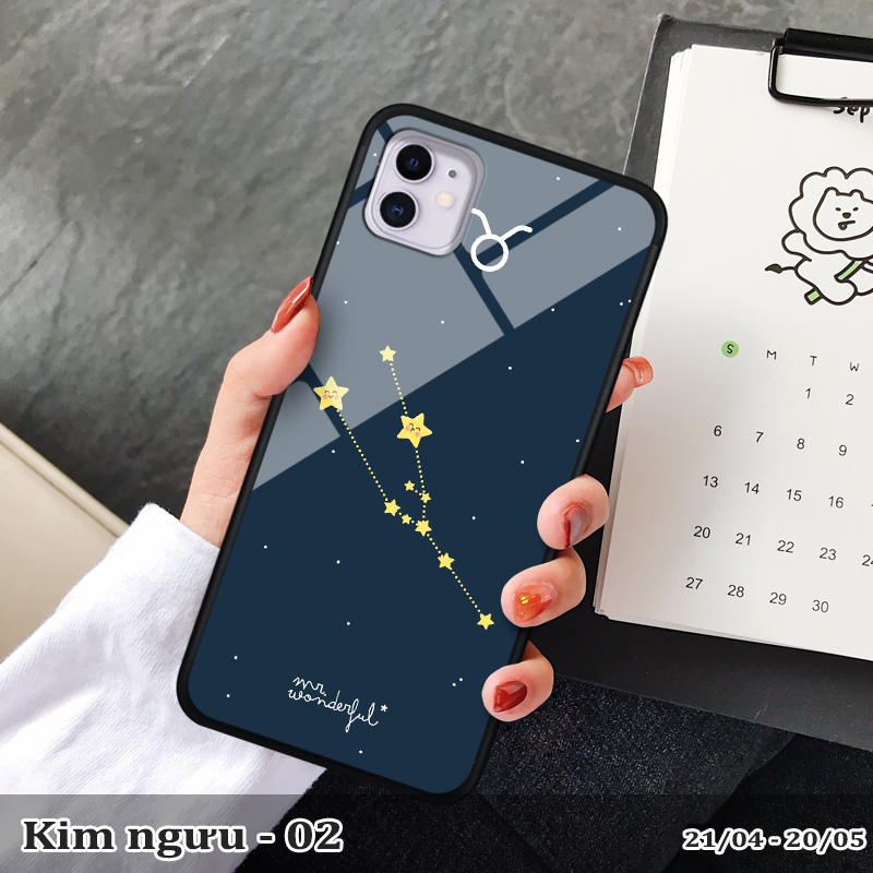 Ốp kính Iphone 11 in cung hoàng đạo