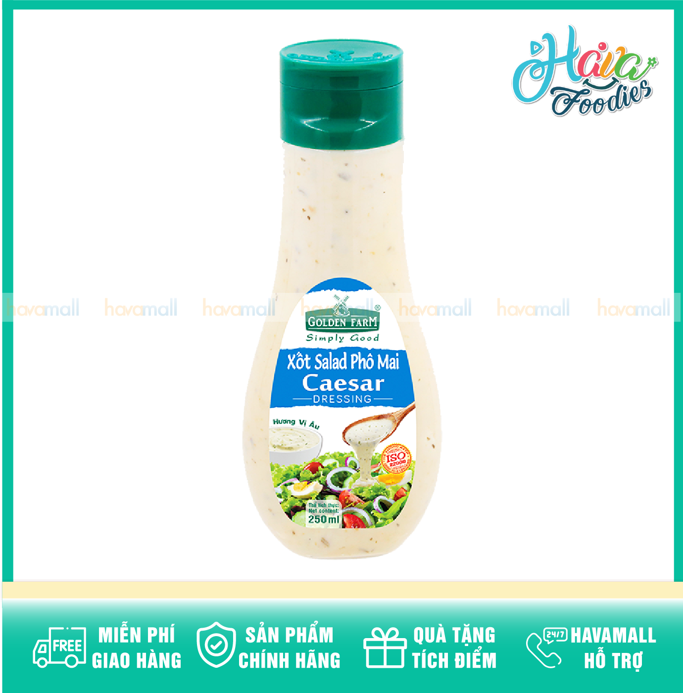 [Phù hợp ăn kiê.ng] Sốt Salad Caesar Golden Farm
