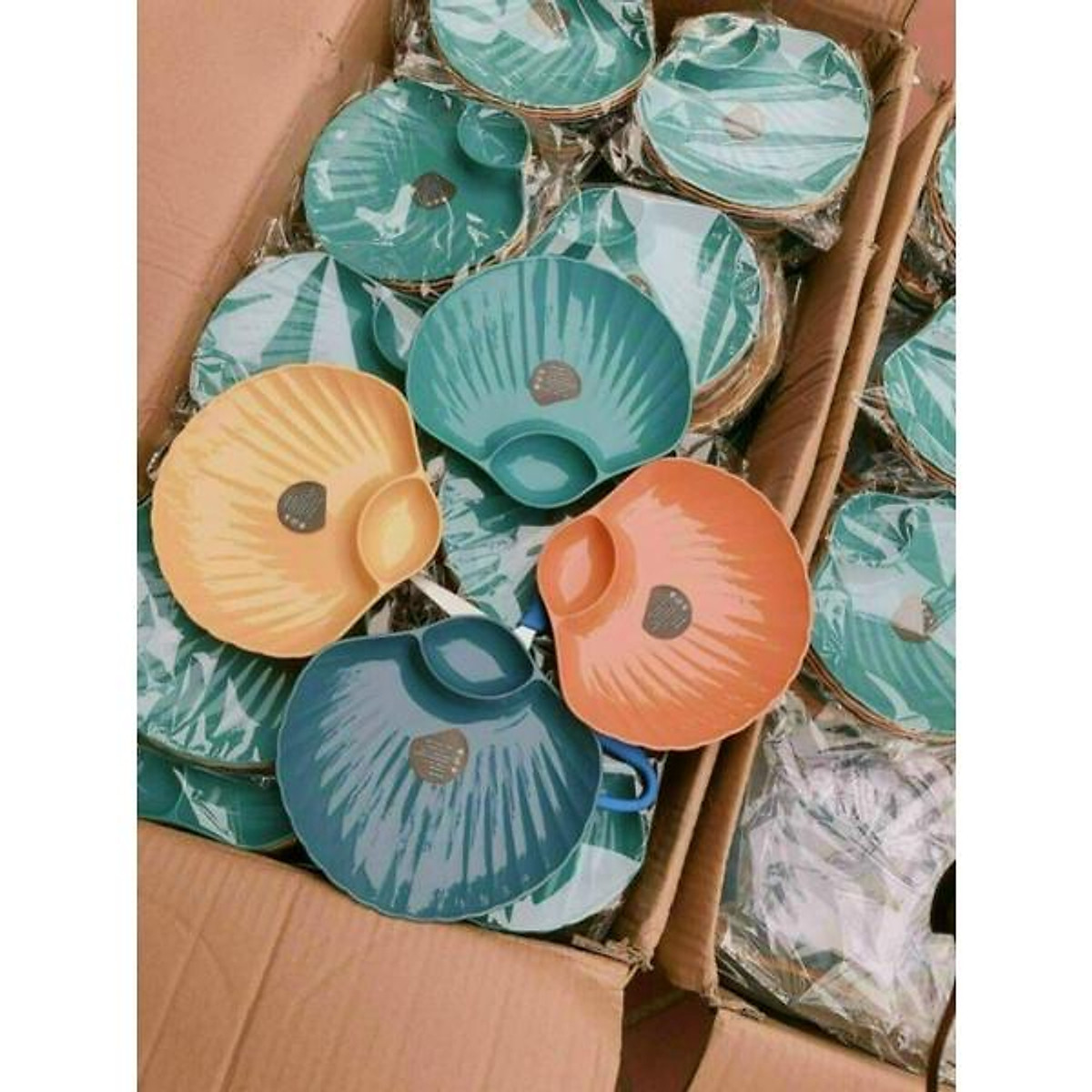 Đĩa Vỏ Sò Lúa Mạch - Set 4 Chiếc