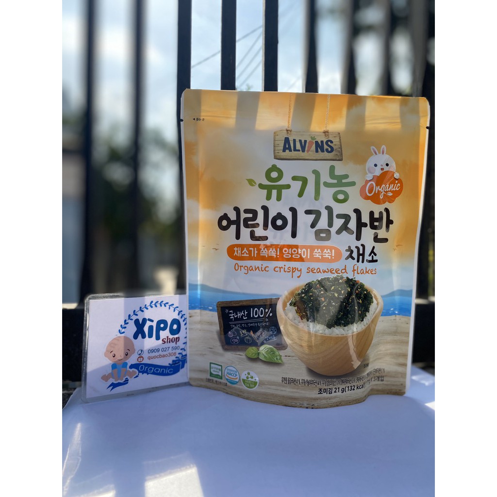 Rong biển rắc cơm hữu cơ Alvins Hàn Quốc